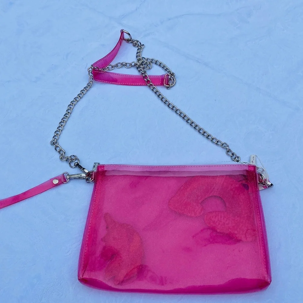 BARI LYNN**Pink Clear Bag***Gorgeous!!!!!!! - Picture 2 of 3